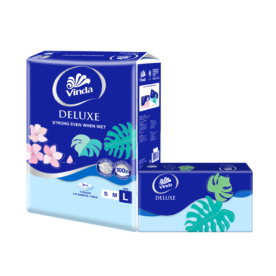 VINDA DELUXE SPT 3PLY TISSUES 110S*4