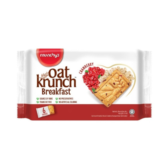 MUNCHY'S OAT KRUNCH BREAKFAST CRANBERRY 192GM