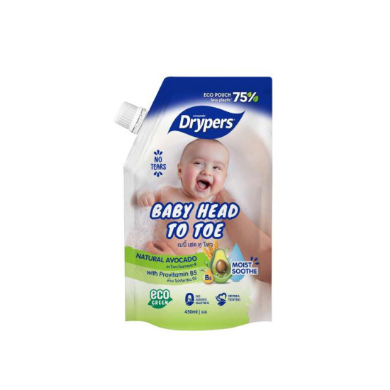 DRYPERS BABY HEAD TO TOE AVOCADO 450ML