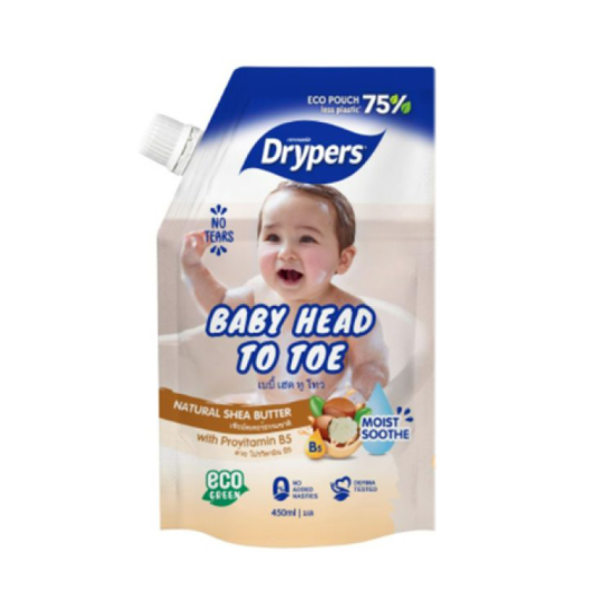 DRYPERS BABY HEAD TO TOE RASPBERRY 450ML