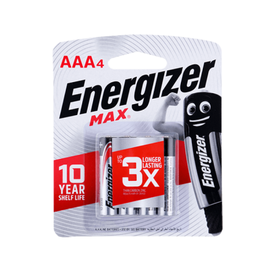 ENERGIZER AAA 4PCS ALKALINE BATTERY E92BP4