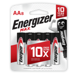 ENERGIZER MAX AA 8 PC E91BP8M ENERGIZER MAX AA 8 PC E91BP8M