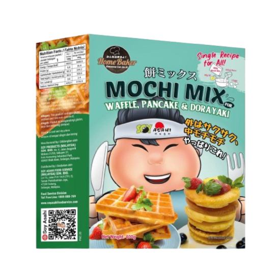 SOY ASAHI MOCHI MIX WAFFLE PANCAKE DORAYAKI 300GM