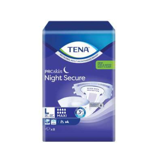 TENA PROSKIN NIGHT SECURE L 8's