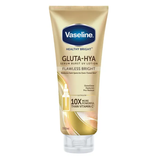 VASELINE GLUTA HYA SERUM UV FLAWLESS BRIGHT 330ML