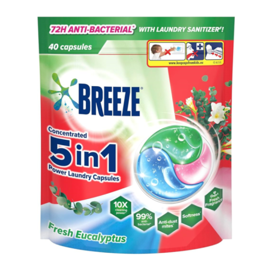 BREEZE 3IN1 CAPSULE EUCALYPTUS (V/P) 420G (40'S)