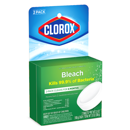 CLOROX TOILET TABLETS (BLEACH) 100G*2