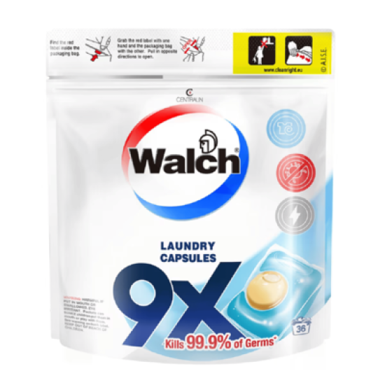 WALCH 9X ANTI BACTERIA CAPSULES (RF) 12G*36