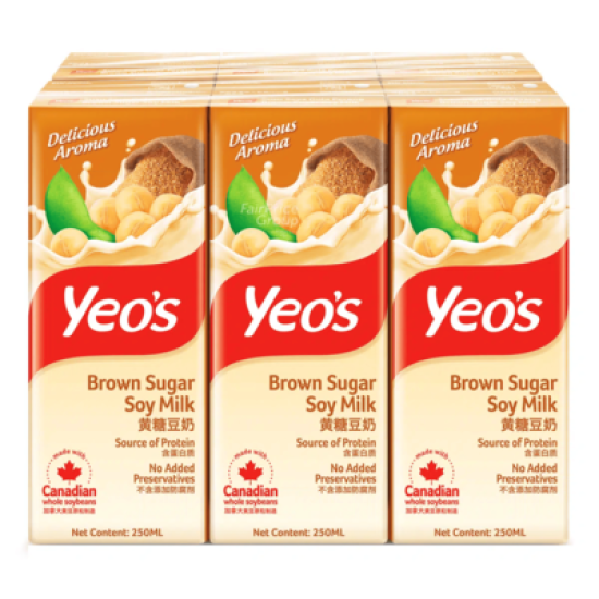 YEO'S BROWN SUGAR SOYA BEAN 250ML*6