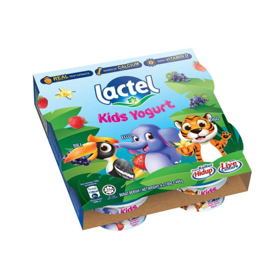 LACTEL KIDS YOGURT MULTIPACK 100G*4