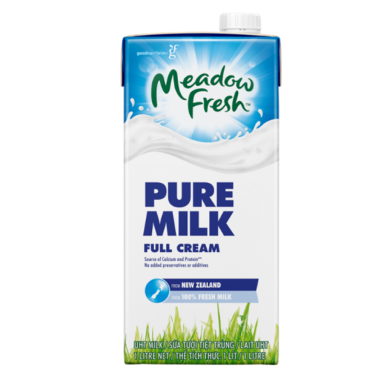 MEADOW FRESH UHT PURE MILK FULL CREAM 1L