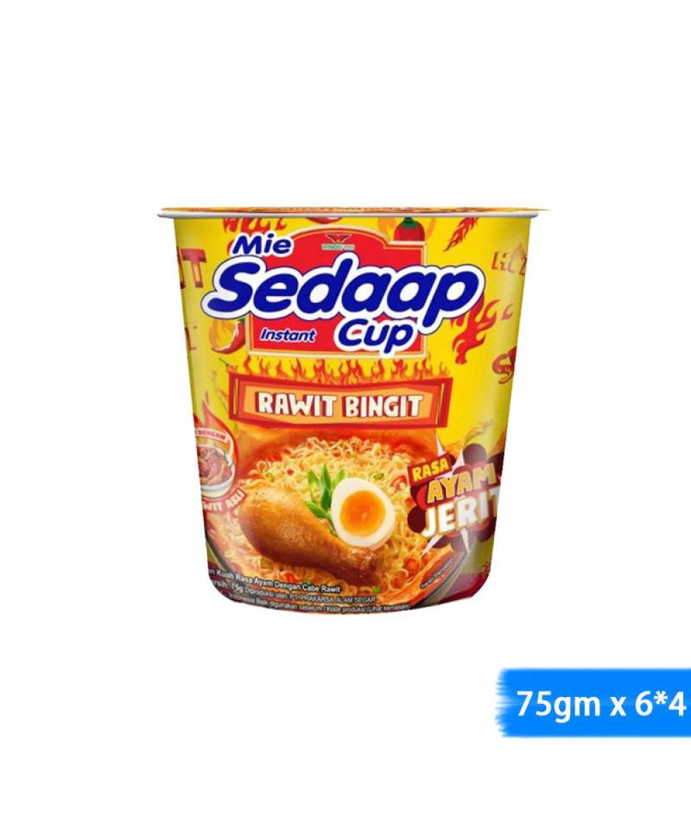 MI SEDAAP CUP M.PACK AYAM JERIT 75GM*6 *4