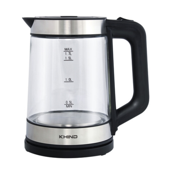 KHIND 1.7L GLASS JUG KETTLE EK171G(BLACK)