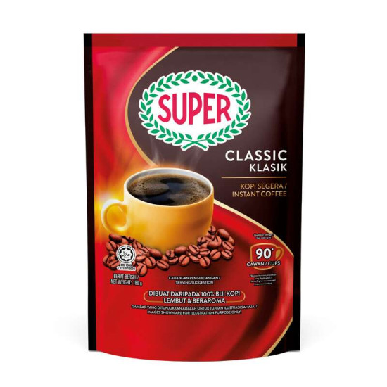 SUPER COFFEE CLASSIC INSTANT 180GM 