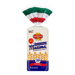 MASSIMO MAXIMA WHITE SANDWICH LOAF 500G MASSIMO MAXIMA WHITE SANDWICH LOAF 500G