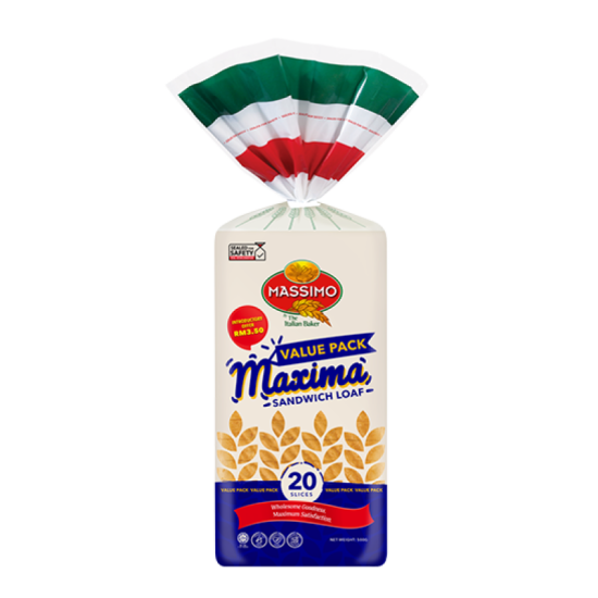 MASSIMO MAXIMA WHITE SANDWICH LOAF 500G