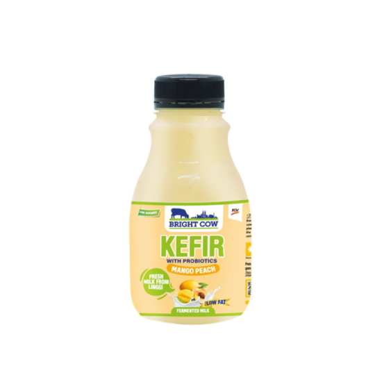 BRIGHT COW KEFIR MANGO PEACH 330ML