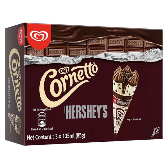 WALL'S CORNETTO HERSHEYS 135ML*3