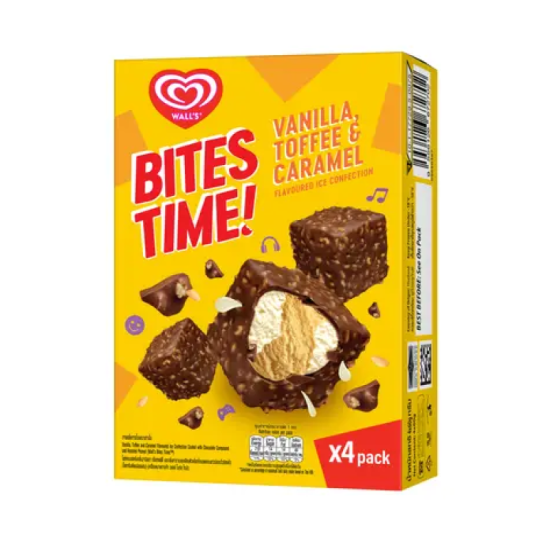 WALL'S BITES VANILLA & CARAMEL MP 4*60G