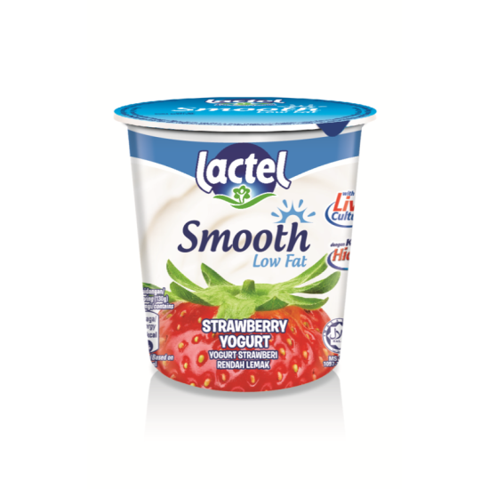 LACTEL SMOOTH LOW FAT STRAWBERRY YOGURT 130G