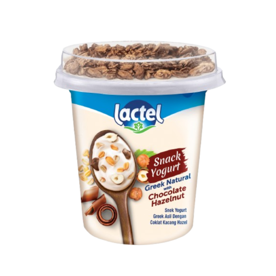 LACTEL SNACK YOGURT CHOCOLATE HAZELNUT 130G