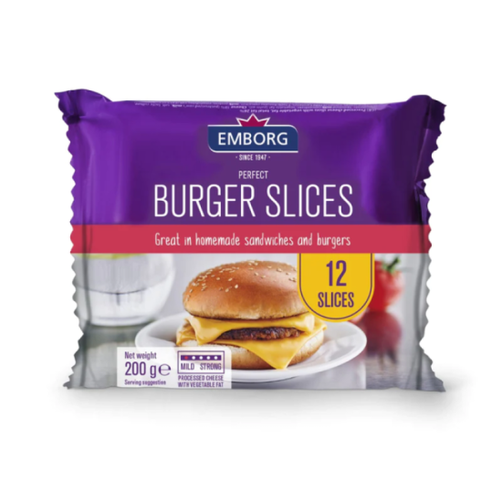 EMBORG PERFECT BURGER SLICES 200G