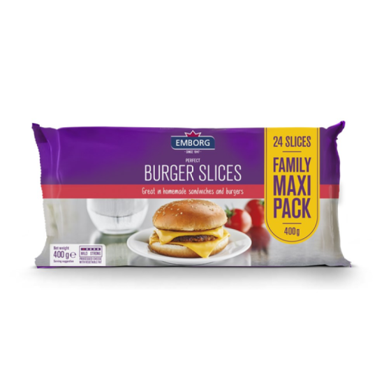 EMBORG PERFECT BURGER SLICES 400G