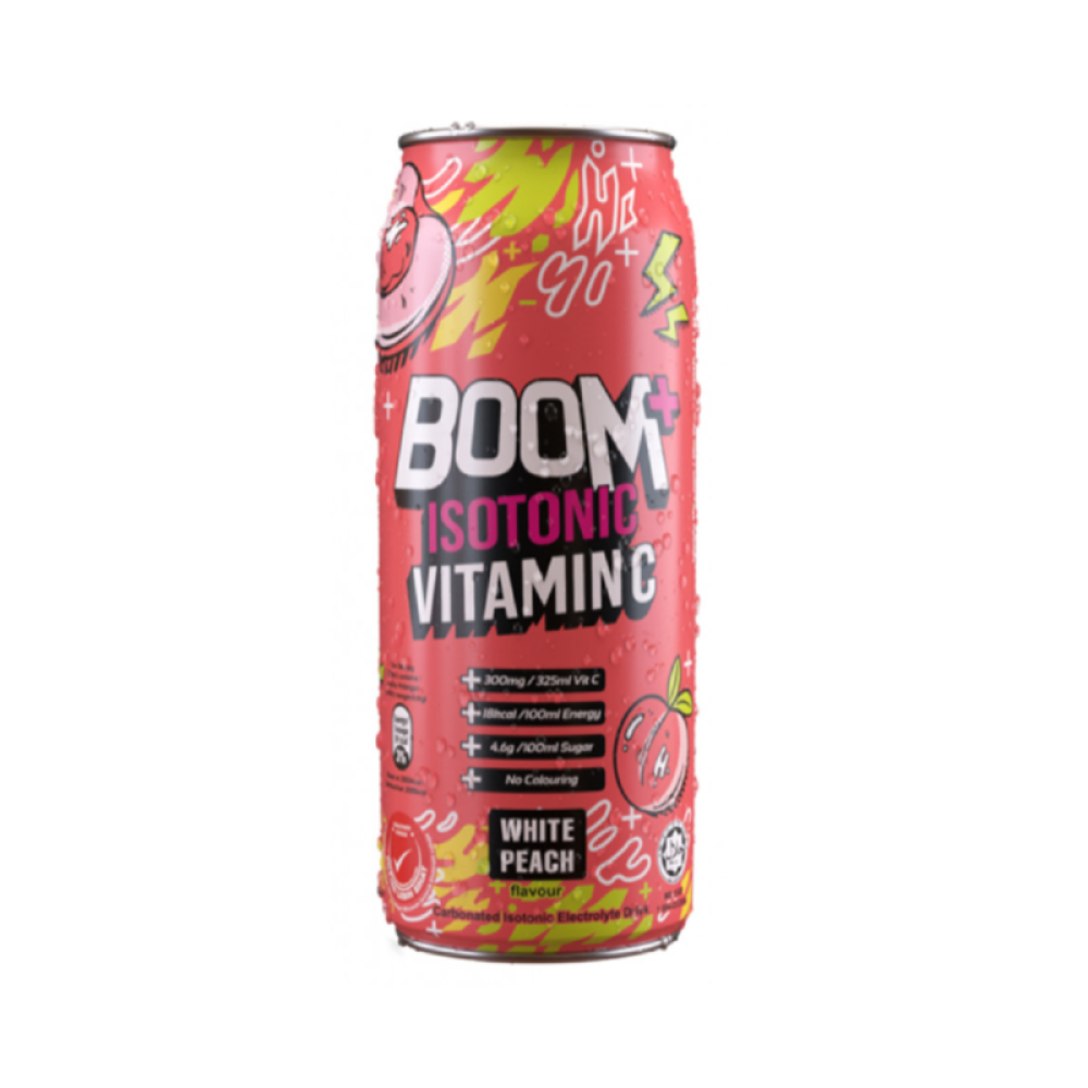 BOOM+ ISOTONIC VIT C W/PEACH 325ML
