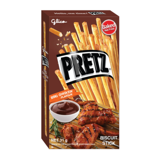 GLICO PRETZ BBQ CHICKEN 31GM