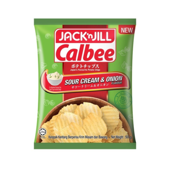 JACK N JILL CALBEE SOUR CREAM & ONION 50GM