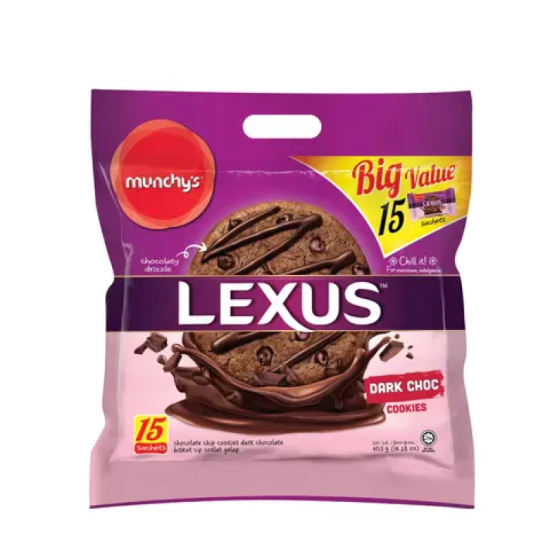 MUNCHY'S LEXUS COOKIES DARK CHOCOLATE 405GM