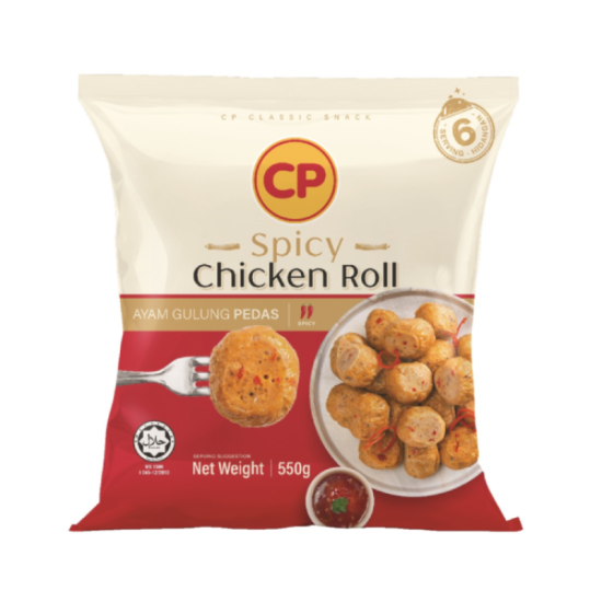 CP SPICY CHICKEN ROLL 550G