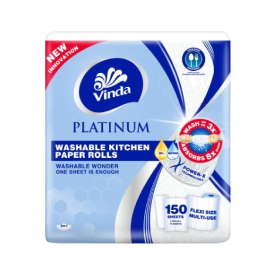 VINDA WASHABLE KITCHEN TOWEL 75'S*2