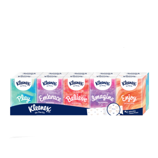 KLEENEX FACIAL TISSUE HANKY PACK 3PLY 9S*10