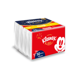 KLEENEX FACIAL TISSUE LIMITED SOFT PACK 3PLY 50'S*4