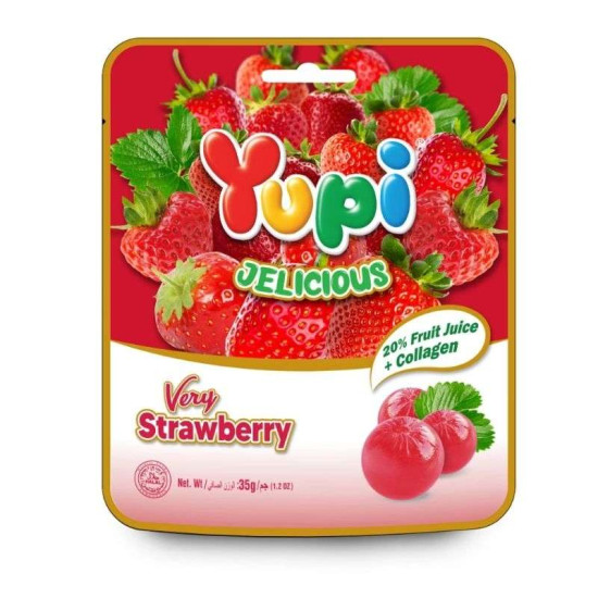 YUPI JELICIOUS STRAWBERRY 35GM