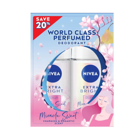 NIVEA WOMEN DEODORANT - MIRACLE SWEET 50ML*2