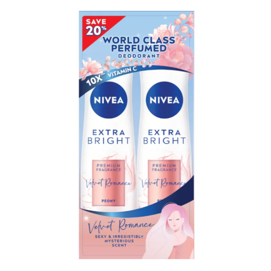 NIVEA WOMEN EXTRA BRIGHT SPRAY VELVET ROMANCE 150M