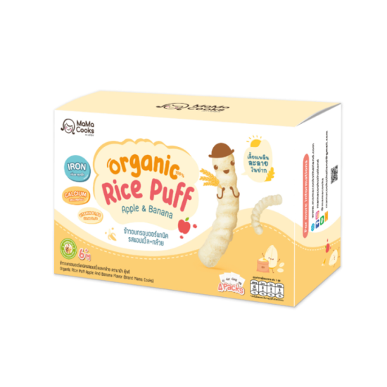 MAMACOOKS RICE PUFF APPLE & BANANA 40GM