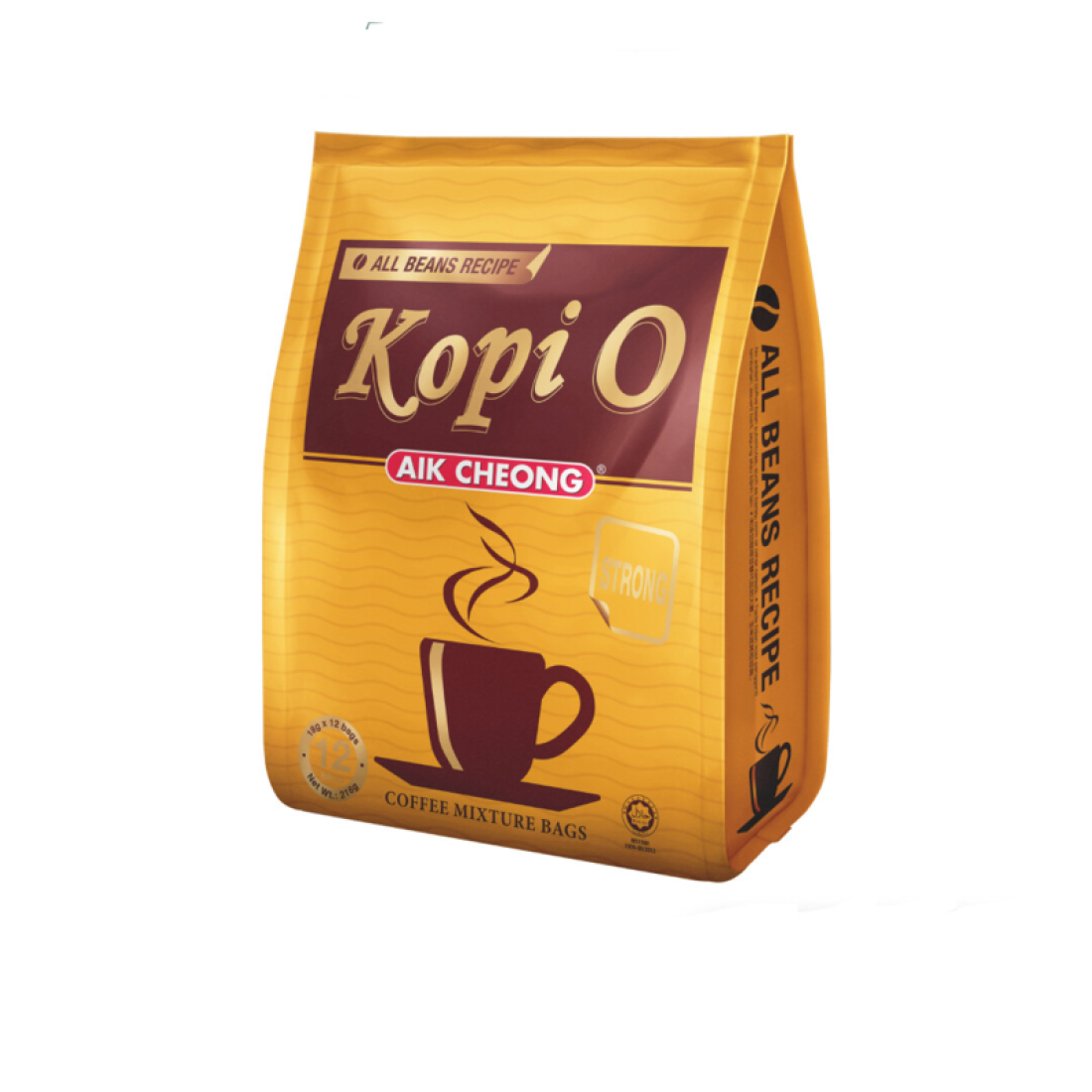 AIK CHEONG COFFEE BAG KOPI O KOSONG 18GM*12'S