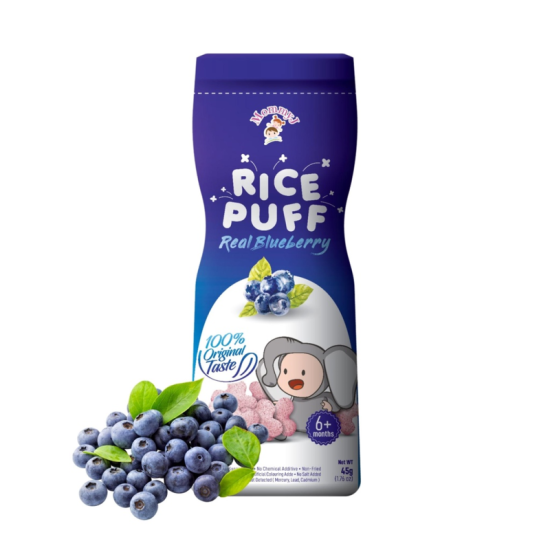 MommyJ REAL BLUEBERRY PURE RICE PUFFS 45GM