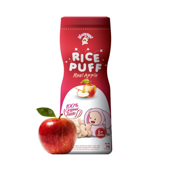 MommyJ REAL APPLE PURE RICE PUFFS  50GM