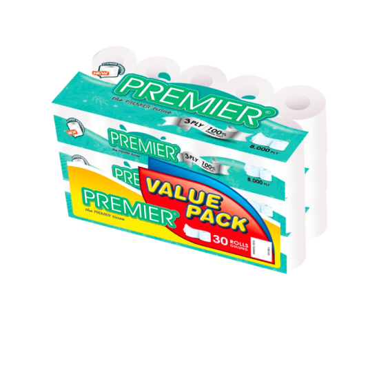 PREMIER 8000PLY TOILET ROLL (3PLY) 10R*3