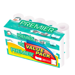 PREMIER 8000PLY TOILET ROLL (3PLY) 10R*3 PREMIER 8000PLY TOILET ROLL (3PLY) 10R*3