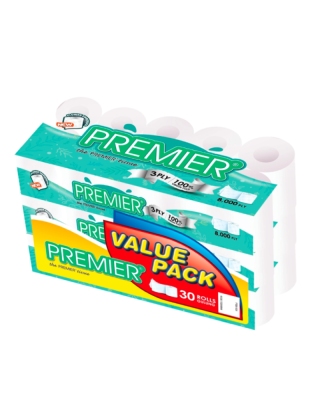 PREMIER 8000PLY TOILET ROLL (3PLY) 10R*3
