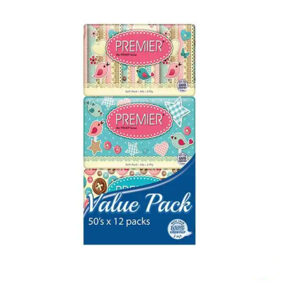 PREMIER VINTAGE SOFT PACK TISSUE 50S*12