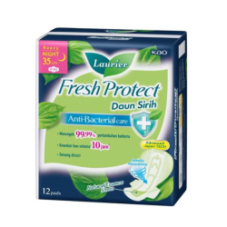 LAURIER FRESH PROTECT NIGHT SAFE WING DAUN SIRIH 35CM*12S LAURIER FRESH PROTECT NIGHT SAFE WING DAUN SIRIH 35CM*12S