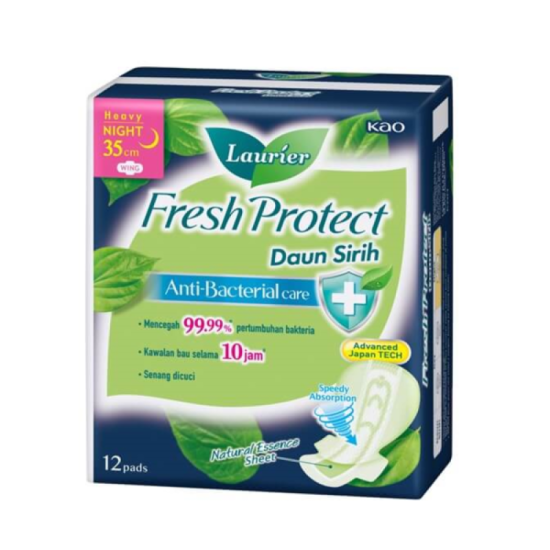 LAURIER FRESH PROTECT NIGHT SAFE WING DAUN SIRIH 3