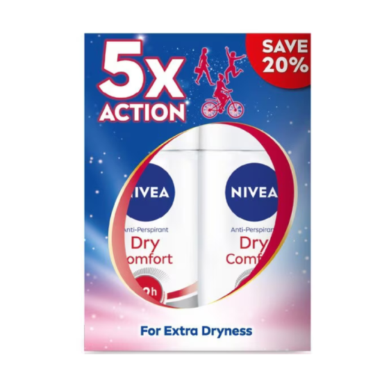 NIVEA WOMEN DEODORANT - DRY COMFORT 50ML*2