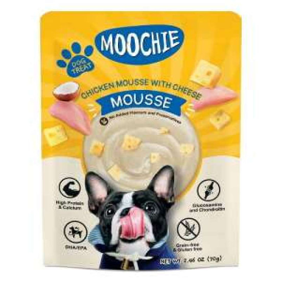 MOOCHIE DOG (P) CHICKEN MOUSSE WITH CHEESE 70G